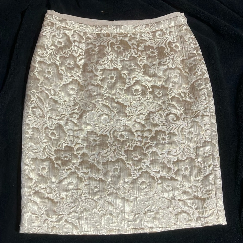 Elegant Gold Skirt LOFT size 0 New without tags